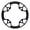 Black, variant on CEORPER Aluminum Alloy Bicycles Chainring Guard Bicycles Sprocket Crankset Guard