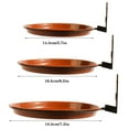 thumbnail image 3 of Wall Mounted Bird Feeder and Bird Bath Spa, 2-in-1 Rotating Tree Mounted Bird Water Bowl with 2 Trays for Outdoor Garden Deck, Terracotta Color, 3 of 5