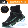 thumbnail image 4 of LAoutun Steel Toe Shoes for Men Mid Cut Work Shoe for Men Industrial Construction Safety Shoes, 4 of 6