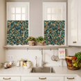 thumbnail image 3 of Sea Turtle Curtain Valances Set Starfish Coral Seagrass Blue Nautical Ocean Kitchen Curtains 24&nbsp;inch Length Rod Pocket Valance and Tiers 3 Piece Set Small Bedroom Bathroom Laundry Decor, 3 of 9