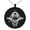 Black, variant on Stainless Steel Pirate Captain Skull Engraved Small Medallion Circle Charm Pendant Necklace