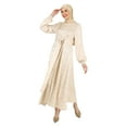 thumbnail image 2 of Light Beige - Multi - Crew neck - Unlined - Modest Dress - Refka, 2 of 5