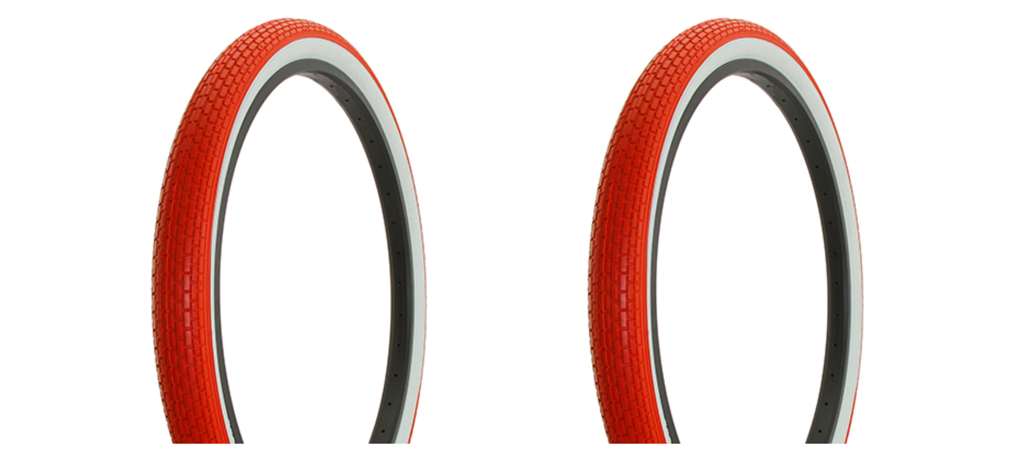 Two Tire Duro 26 x 2.125 Red/Red Side Wall HF-120A Beach Cruiser Bike tire Bike tire Cruiser Bike tire Bicycle tire 