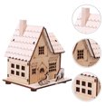 thumbnail image 1 of Mobutofu Lighted Village House LED Luminous Wooden House for Family 1Set, 1 of 6
