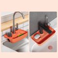 thumbnail image 4 of BeesClover Kitchen Faucet Drain Rack Multi-Purpose Anti-Splash Non-Slip Soap Sponge Wipe Sink Tray Holder Drain Basket, 4 of 8