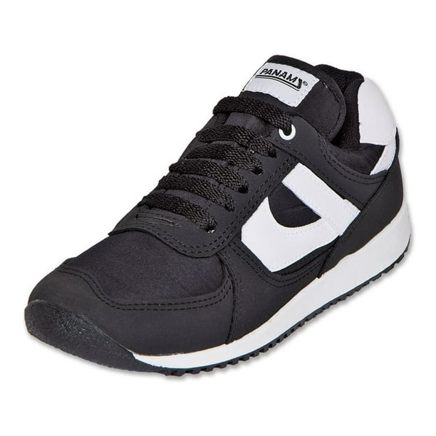 Calzado Dama Mujer Tenis Panam Textil Negro Casual Cómodo 25