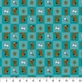thumbnail image 5 of (3 pack) Eugene Textiles Premium Licensed Scooby Doo 100% quilting Cotton 18" x 21" Fat Quarter Aqua Green color, 5 of 5