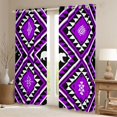 thumbnail image 2 of Erosebridal Tribal Aztec Curtains Pack of 2 (42x84 Each) For Teens,Boys Girls Jungle Animal Bear Curtains Blackout,Black Purple, 2 of 6