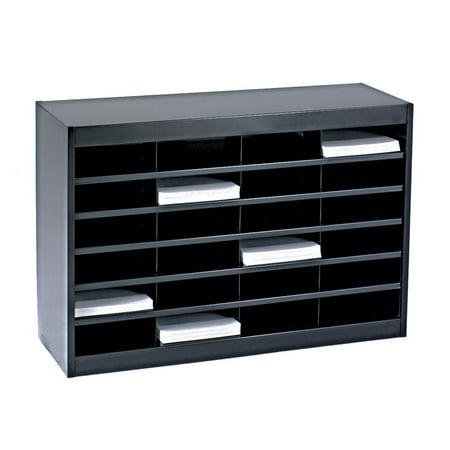 Black Stork - E-Z Stor 24 Compartment Literature Organizer in Black