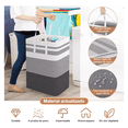 thumbnail image 2 of Cesto Grande Para Ropa Sucia Y Lavandería Plegable 75l 4pcs Malubero Gris, 2 of 5