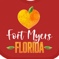 thumbnail image 4 of Inktastic Fort Myers Florida Orange in Heart Boys or Girls Baby Bib, 4 of 4
