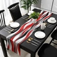 thumbnail image 3 of Red Black Grey Table Runner 120 Inches Long, Moire Modern Artwork Abstract Kitchen Coffee Dining Table Decoration for Home Party Birthday Wedding Home Decor 13x120 Inches, 3 of 8