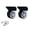 small black, variant on Heavy Duty Luggage Wheel Replacement Trolley Casters Double Row 360 Degree Suitcase SilentWheels 2pcs with Screw