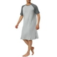 thumbnail image 4 of NOMADIC NOOK Men's Comfortable Soft Short Sleeves Sleeping Nightwear 2 Pack, 4 of 6