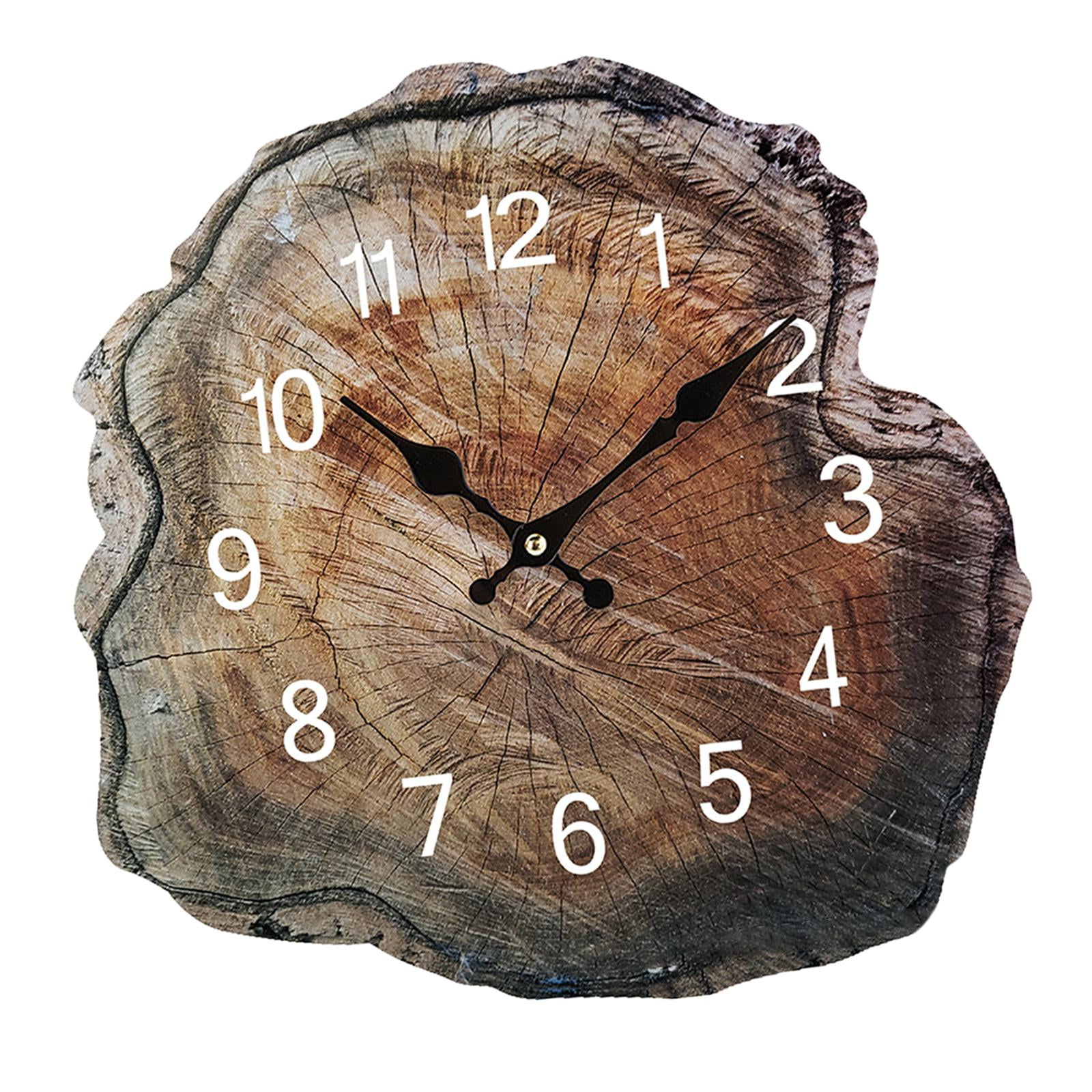 12'' Wooden Digital/No Digital Hanging Wall Clock Battery Powered