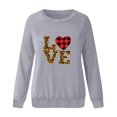 thumbnail image 3 of Valentine's Day Women's Print Long-Sleeved Sweatshirt Casual Blouse Pullover, 3 of 4