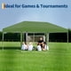 thumbnail image 5 of Garvee carpa plegable 10x20 con sistema one push, impermeable para todo clima y protección UPF 50+, incluye bolsas de peso y bolsa con ruedas para playa y eventos, 5 of 7