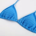 thumbnail image 5 of Women's Bikini Sets Two Piece Swimsuit High Waisted V Neck Twist Front Adjustable Spaghetti Straps Bathing Suit Gibobby(XS,Light Blue), 5 of 9