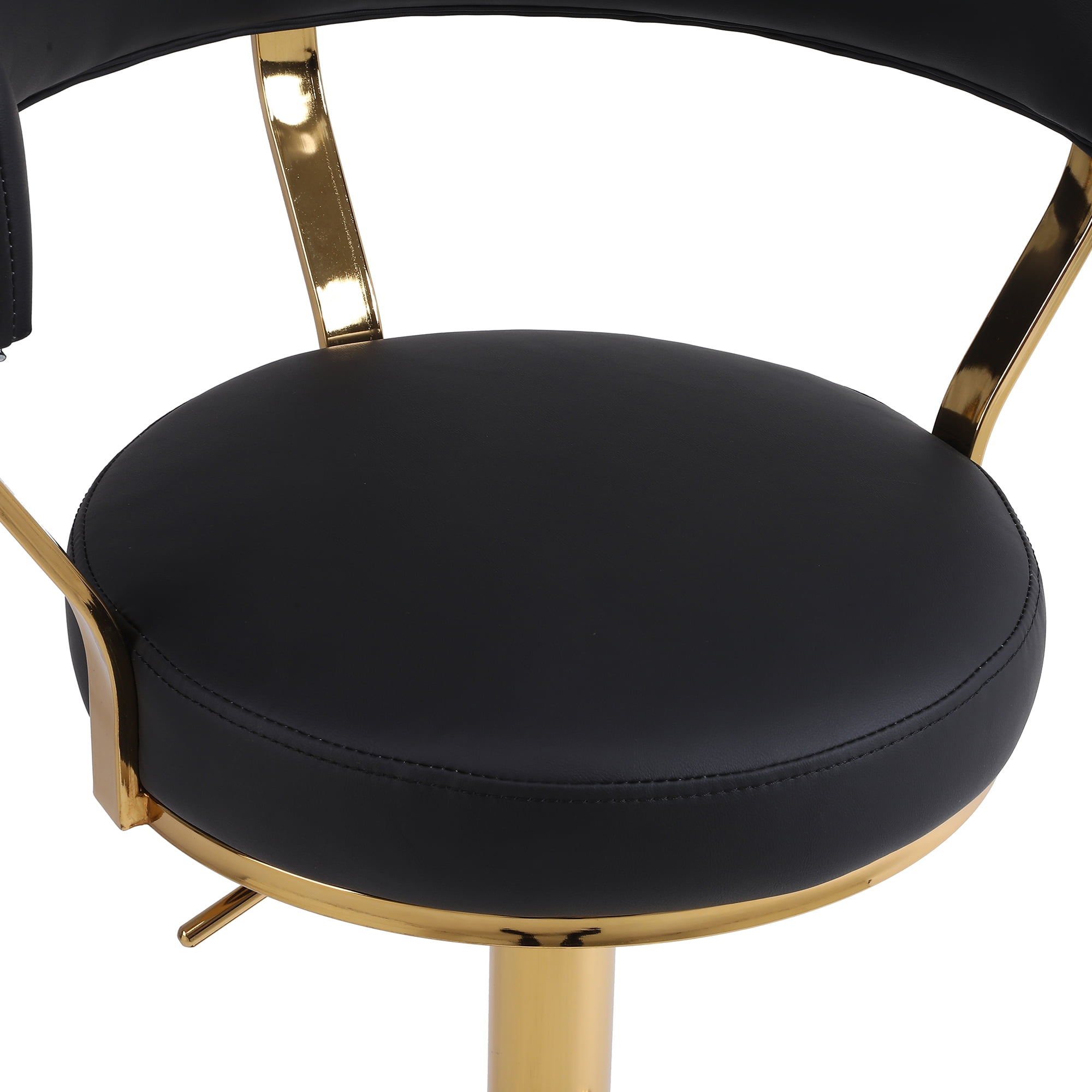 Kadyn Adjustable Counter Height Swivel Barstools with Back and Footrest for Home, Black, 1PCS Kadyn Adjustable Counter Height Swivel Barstools with Back and Footrest for Home, Black, 1PCS
