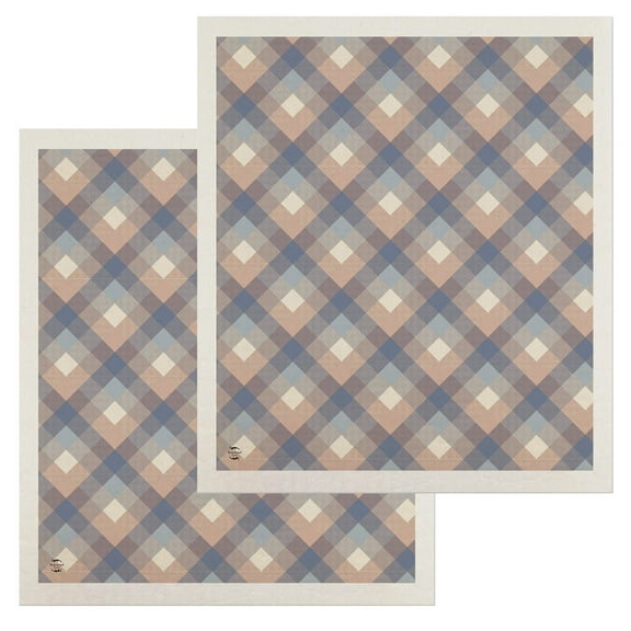 Briarwood Lane Pink and Blue Check Swedish Dishcloth (2-pack)