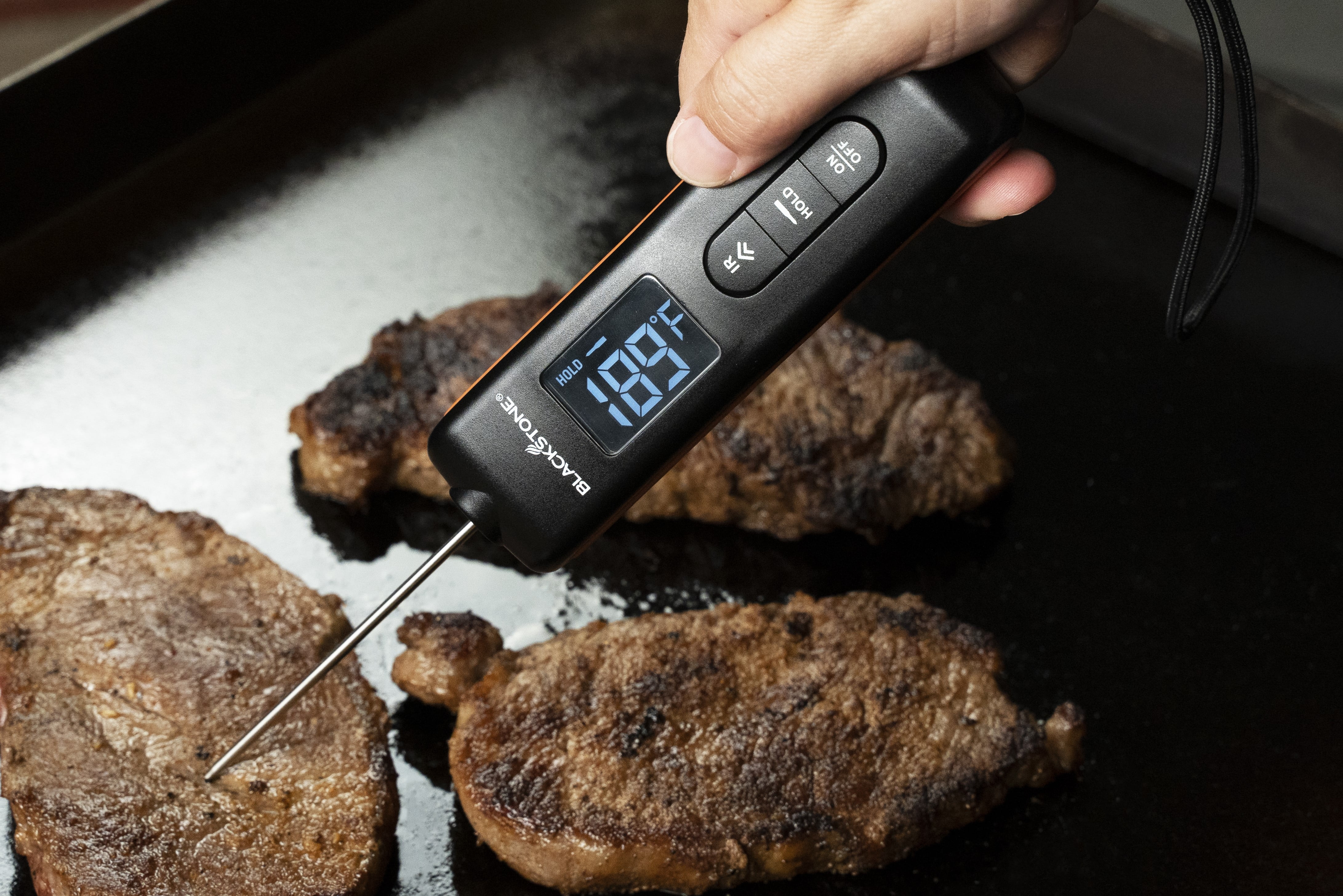 Blackstone Infrared Thermometer with LCD Display and Steel Probe Attachment