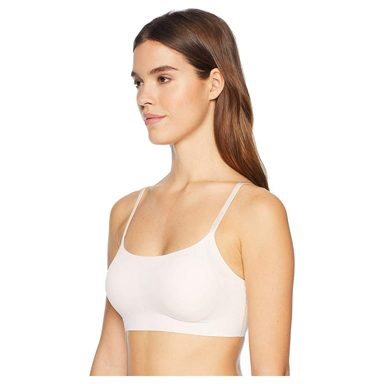 Calvin Klein Women'S Invisibles Comfort Seamless Adjustable Skinny Strap Bralette  Bra, Bare, Small - Imported Products from USA - iBhejo