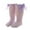 Purple, variant on Baby Girls Knee High Socks Bow-Stitched Toddler Breathable Long Sock Cable Knit Tube