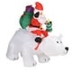 thumbnail image 3 of Decoración del oso polar de Santa NikouMX Inflable de Navidad Luminosa, 3 of 8