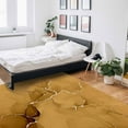 thumbnail image 6 of Area Rugs Indoor Non-Slip Rectangle Rug 5x8 Ft Abstract Yellow Golden Marble Fluid Lines Rug Rubber Backing Floor Mats Non Shedding Home Decor Carpet for Entryway Living Room, 6 of 8