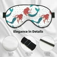 thumbnail image 4 of PAYOHTO Beautiful Red Haired Mermaids Soft Sleep Mask Comfort Pure Silk Eye Cover for Travel Office Camping, 4 of 7