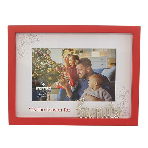Malden International Designs Tis The Season For Family Frame - One Frame 6.5 Inch, - Christmas Photo 8062346