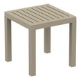 thumbnail image 2 of Home Square 2 Piece Square Resin Patio Side Table Set in Dove Gray, 2 of 6