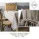 thumbnail image 4 of Xiao Hua Mantel de lino y algodón, antiarrugas, con borlas, rectangular, para comedor, cocina, decoración (café rayado, rectangular, 140 x 140 cm), 4 of 5