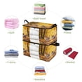 thumbnail image 4 of Foldable Clothes Storage Bags Clothes Organizer Bin with Clear Windows for Clothes Bedding Happy Small Dog and Cat, 4 of 6
