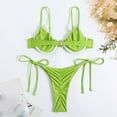 thumbnail image 5 of Bathing Suits for Women Xunlbb Women Neck Strap Three-point Split Swimsuit Two-piece Suit Racerback Tops with Bikinis Bottom, 5 of 6