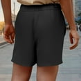 thumbnail image 5 of CHEEREAM Men's Casual Cotton Shorts 5 Inch Summer Beach Shorts Lightweight Drawstring Elastic Waist Chino Golf Shorts Black L, 5 of 8