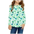 thumbnail image 6 of Spazoro Child Girls St. Patrick's Shirts Tee, Casual Heart Print Long Sleeve Crew Neck Pullover Tops for Kids Girls Green Size 7 T, 6 of 6