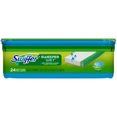 Swiffer Sweeper Wet Mopping Pad Refills for Floor Mop, Open Window Fresh Scent, 24 count
