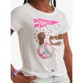 thumbnail image 3 of Justice Girl's Everyday Faves Short Sleeve Knot Front T-Shirt,Sizes XS-XLP, 3 of 4