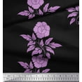 thumbnail image 3 of Soimoi polyester Crepe Fabric Leaves & Floral Artistic Print Sewing Fabric Yard 42 Inch Wide, 3 of 3