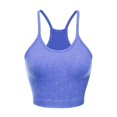 thumbnail image 3 of Birdeem Womens Crop Solid Washed Seamless Rib-Knit Camisole Crop Tank Tops Quick Drying Bra Sports Bra, 3 of 8