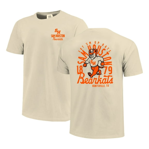Men's Cream Sam Houston State Bearkats Comfort Colors Mascot Overlay T-Shirt