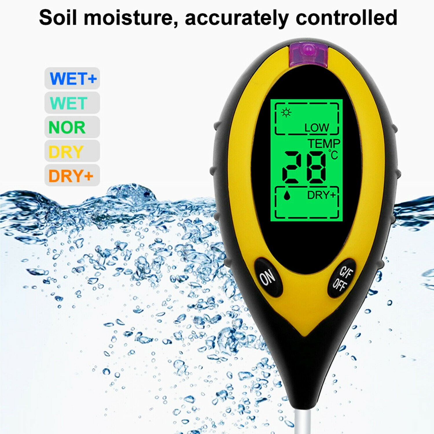 Digital Garden Soil pH Meter Moisture Tester Measuring Tool for Plants Growth 