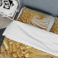 thumbnail image 4 of Designart "Eternal Swirl in Gold I" Abstract Spirals Bedding Covert Set - Abstract Gold Modern Bed Set With 2 Shams, 4 of 6