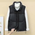 thumbnail image 7 of uublik Puffer Vest Womens Black Lightweight Quilted Sleeveless Stand Collar Zip Up Winter Jackets, 7 of 7