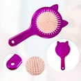 thumbnail image 3 of 1 Pc Women Cat's Ears Airbag Hair Comb for Straight Curly Thick Hair Purple ABS TPR, 3 of 6
