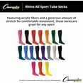 thumbnail image 4 of Champion Sports Rhino® All Sport Socks - Machine Washable Sport Sock - for Baseball, Football, Soccer - Cushioned Tube Sock - Stay-in-Place Fit - Size S/6.5-8.5 - Neon Yellow, 4 of 4