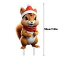 thumbnail image 3 of Leojiow Christmas Cute Cartoon Squirrel Ground Stake Insert Art Garden Decoration Colorful Christmas Outdoor Decoration For Yard For Christmas N 30Cm C, 3 of 6