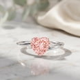 thumbnail image 4 of Rosec Jewels IGI Certified Lab Grown Pink Diamond Heart Promise Ring 1 Carat - E-VS1 Quality Fancy Pink Diamond Ring - Gift for Women, 18K White Gold, US 5.00, 4 of 8