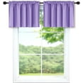 Lavender Purple Kitchen Valances 16 Inch Length For Windows 2 Pack Rod